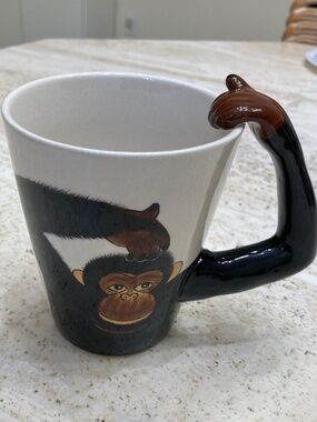 Chimpanzee Monkey Coffee Mug Vintage Collectible